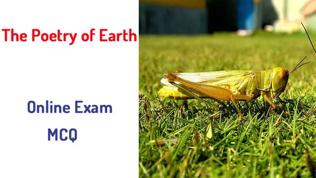 The Poetry of Earth MCQ Practice