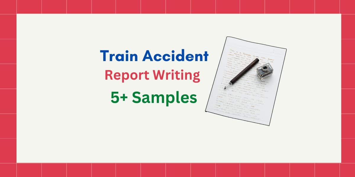 A train accident report writing